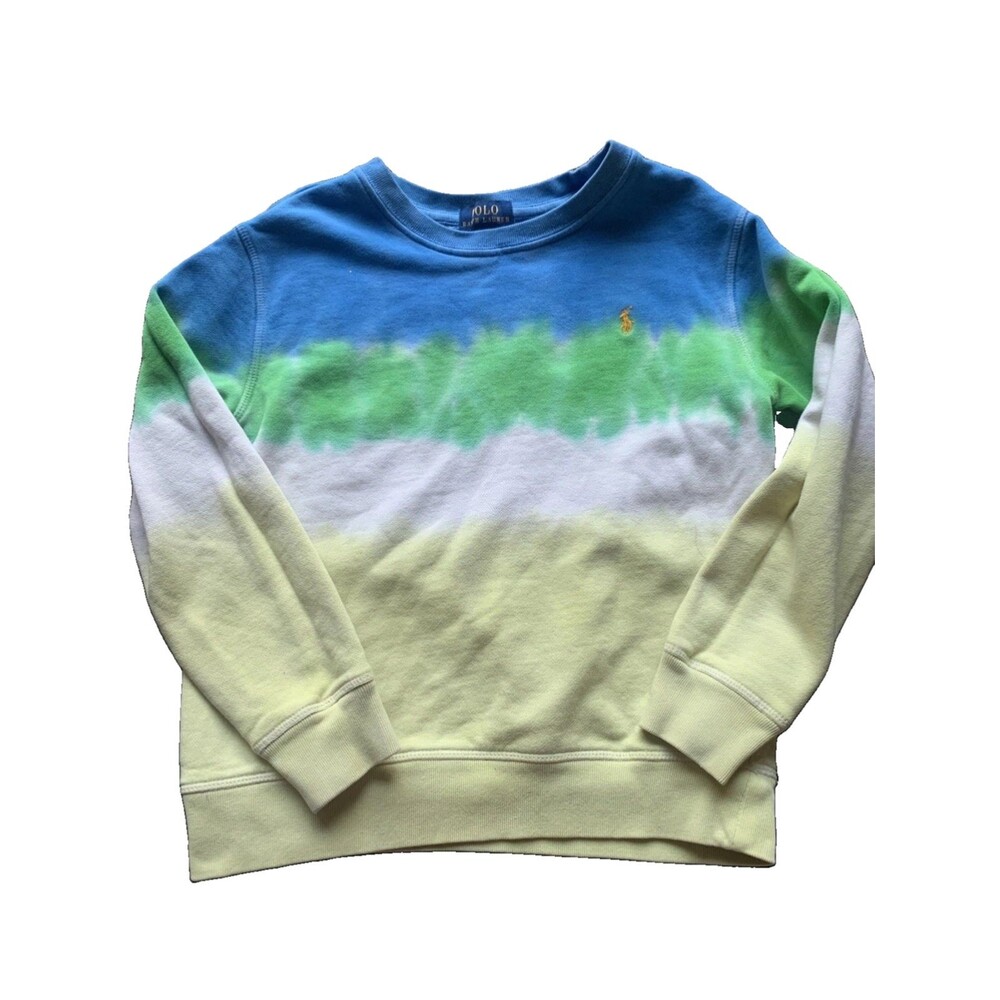 Polo Ralph Lauren Boys Sweatshirt Size 7 Long Sleeves School Tie Dye